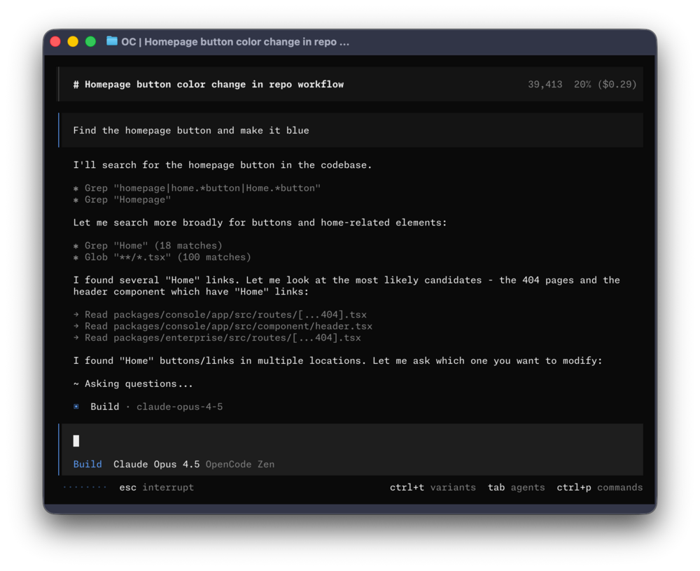 OpenCode TUI